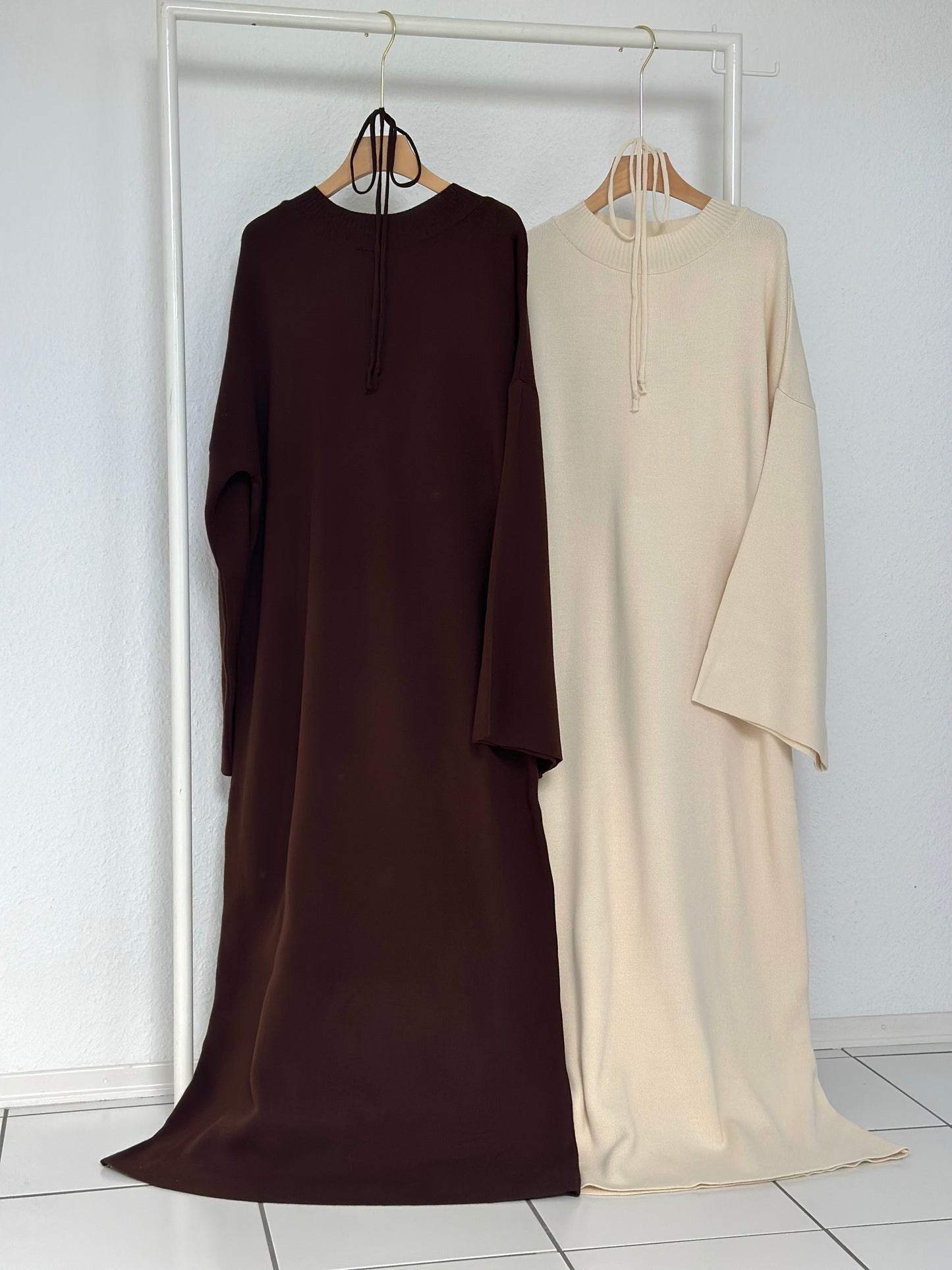 Velora Strick Kleid - Braun