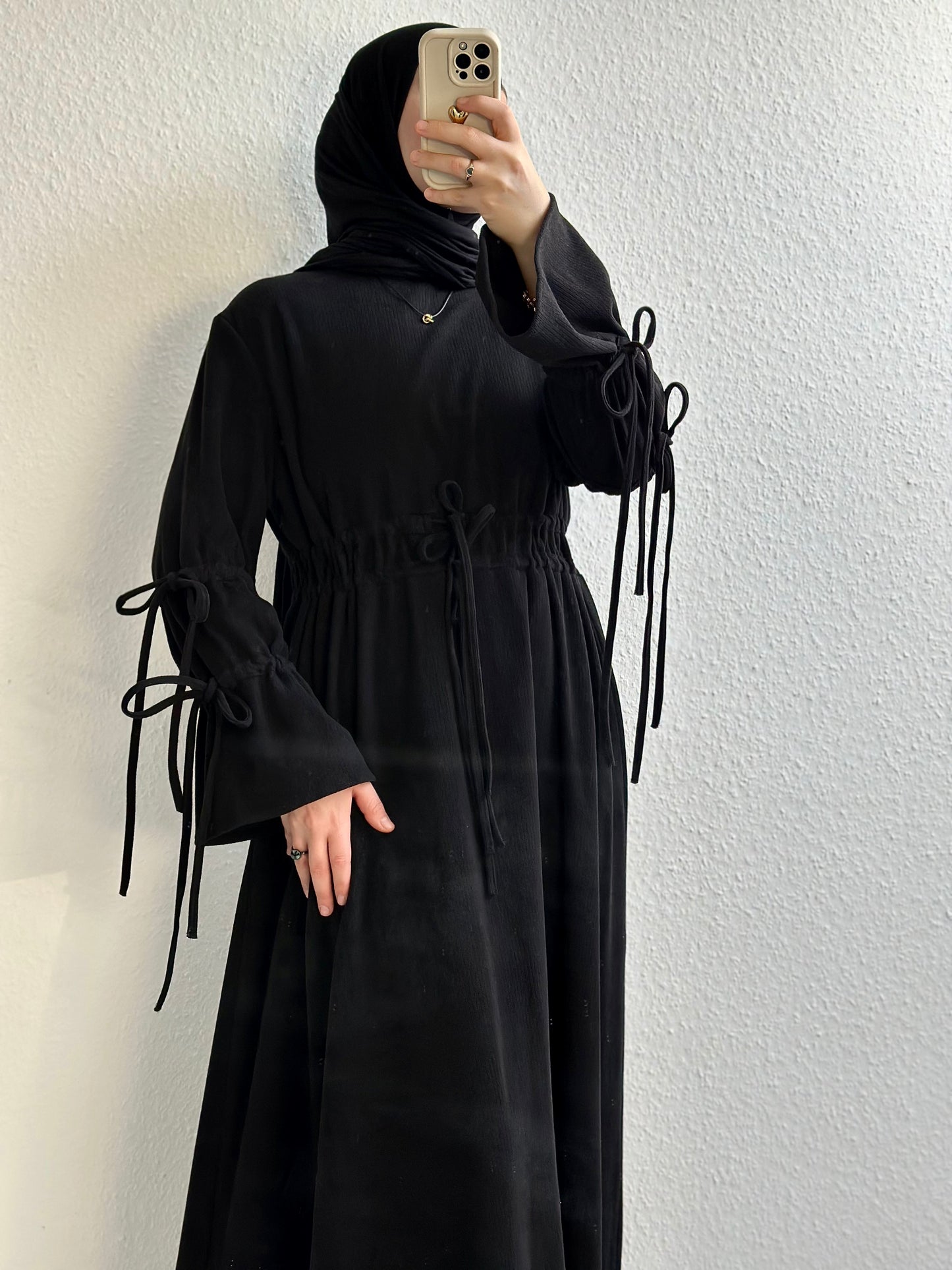 Veloura Kleid - Schwarz