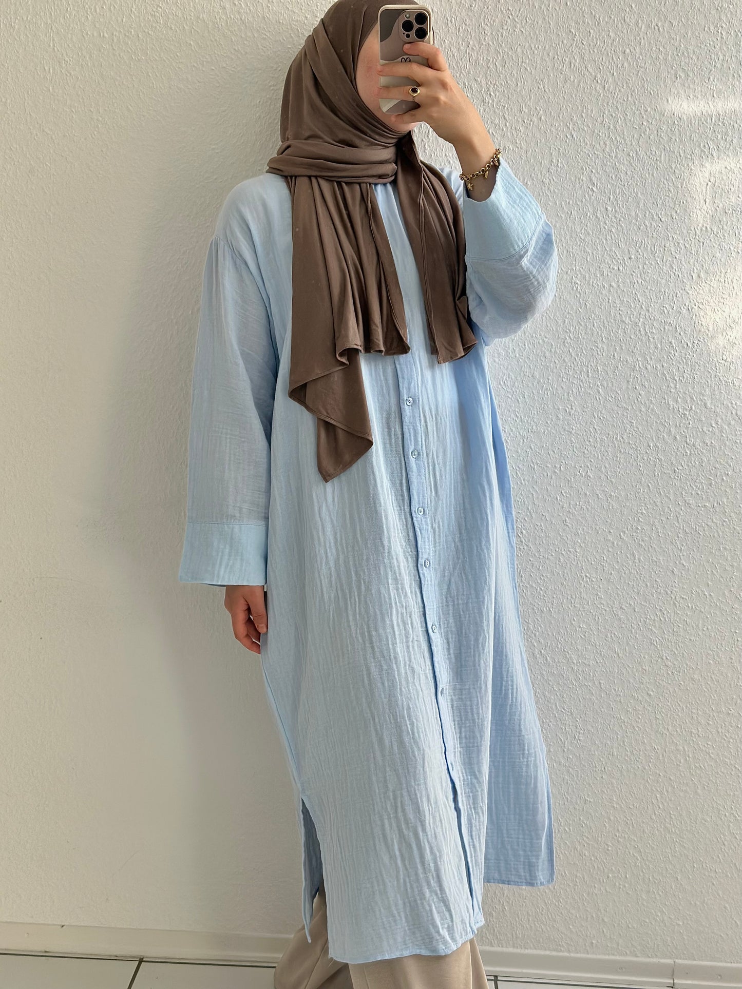 Soft Langes Hemd - Hellblau