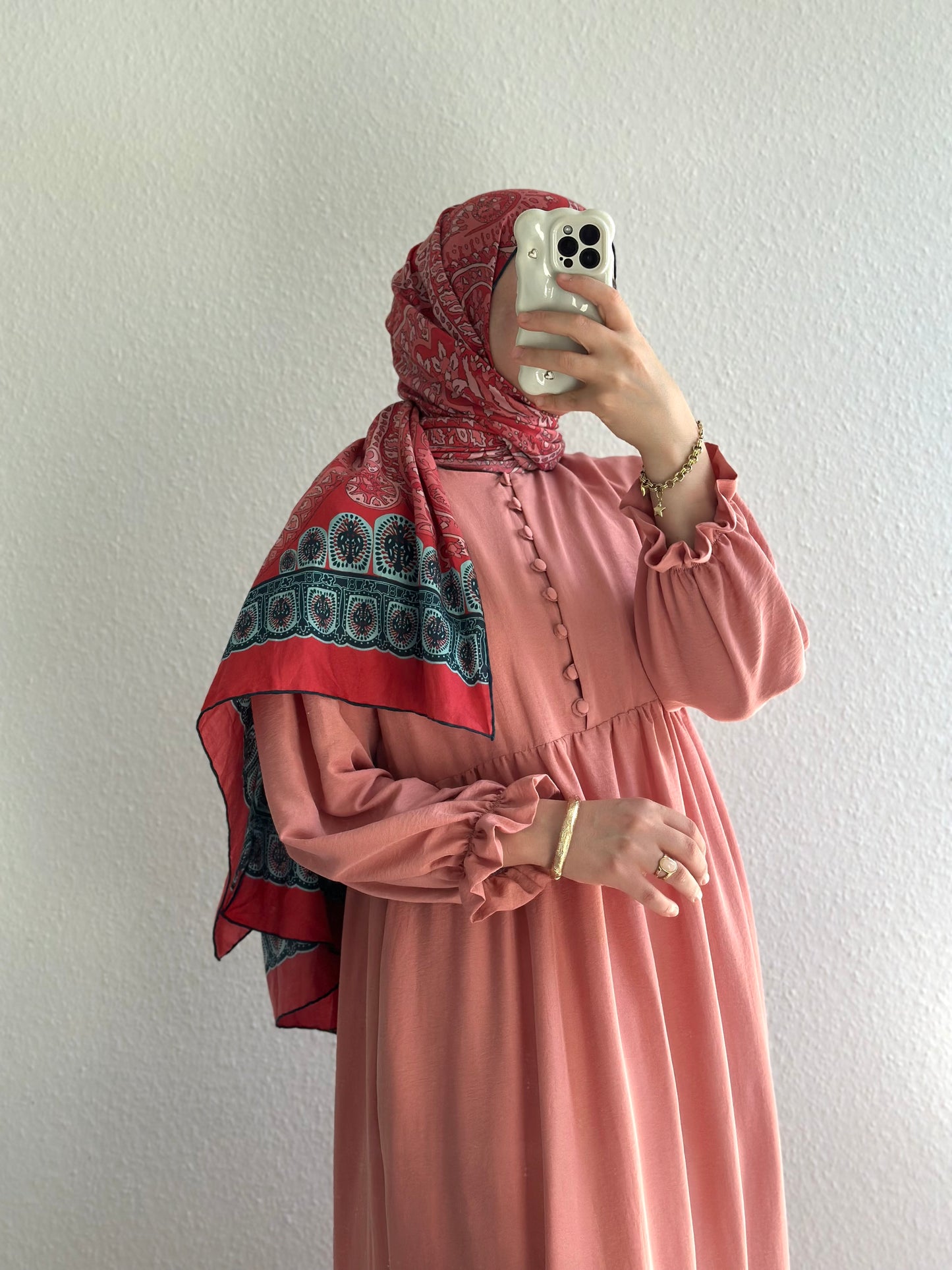 Lovely Pamuklu Elbise-Pembe(Lovely Pamuklu Kleid-Rosa)