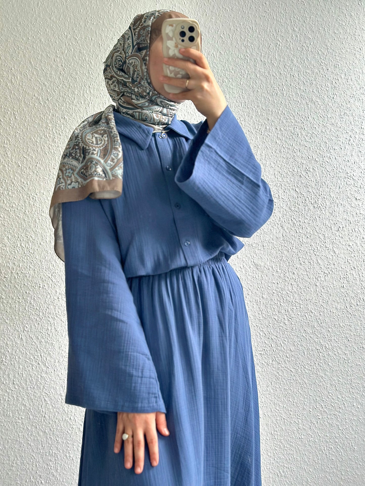 Soft Musselin Zweiteiler - Blau