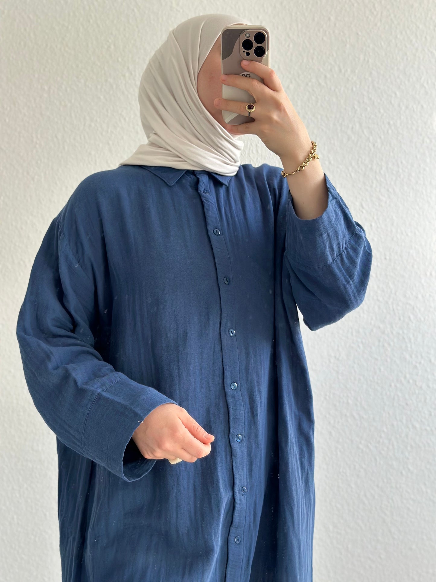 Soft Langes Hemd - Dunkelblau
