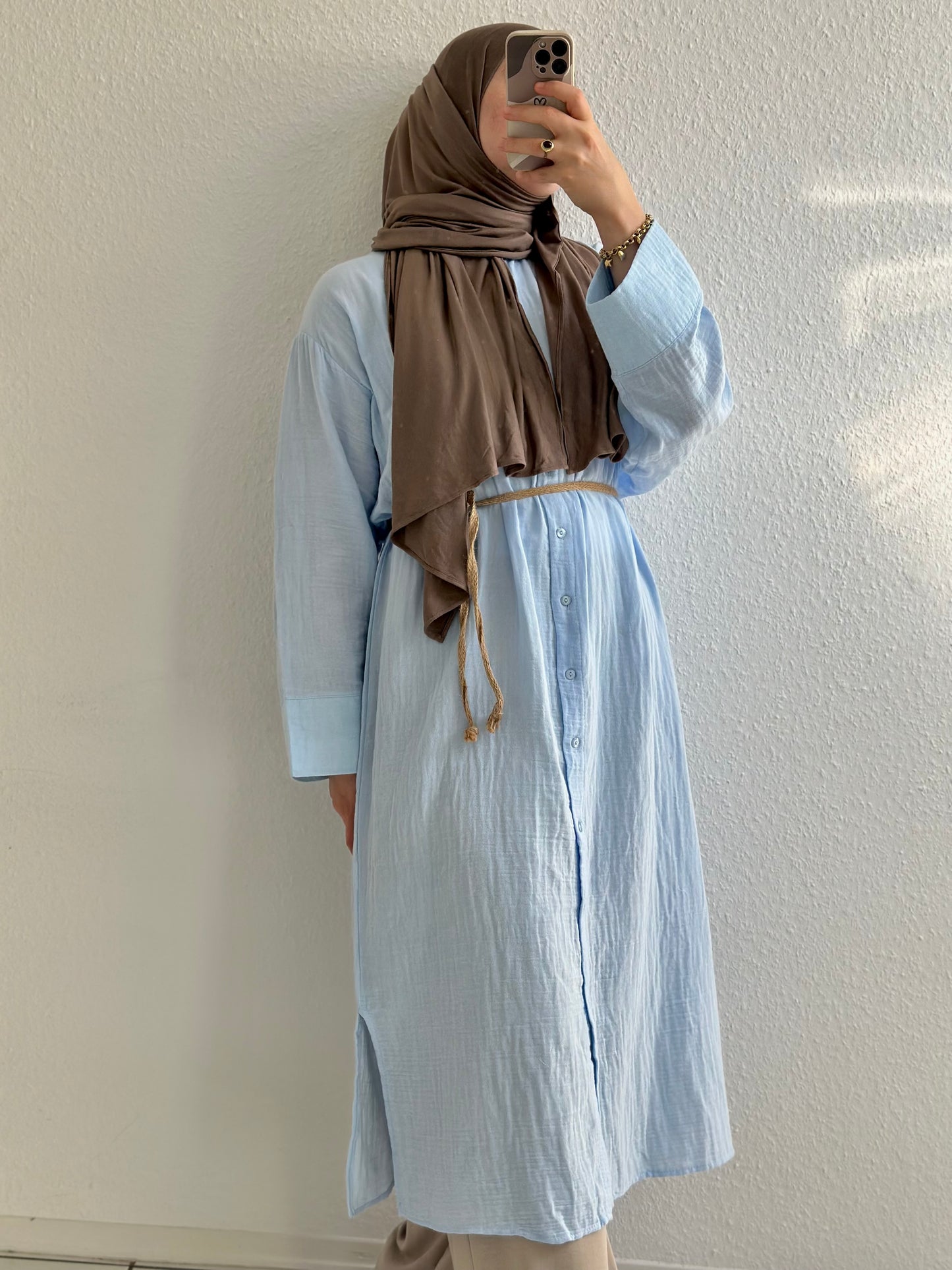 Soft Langes Hemd - Hellblau
