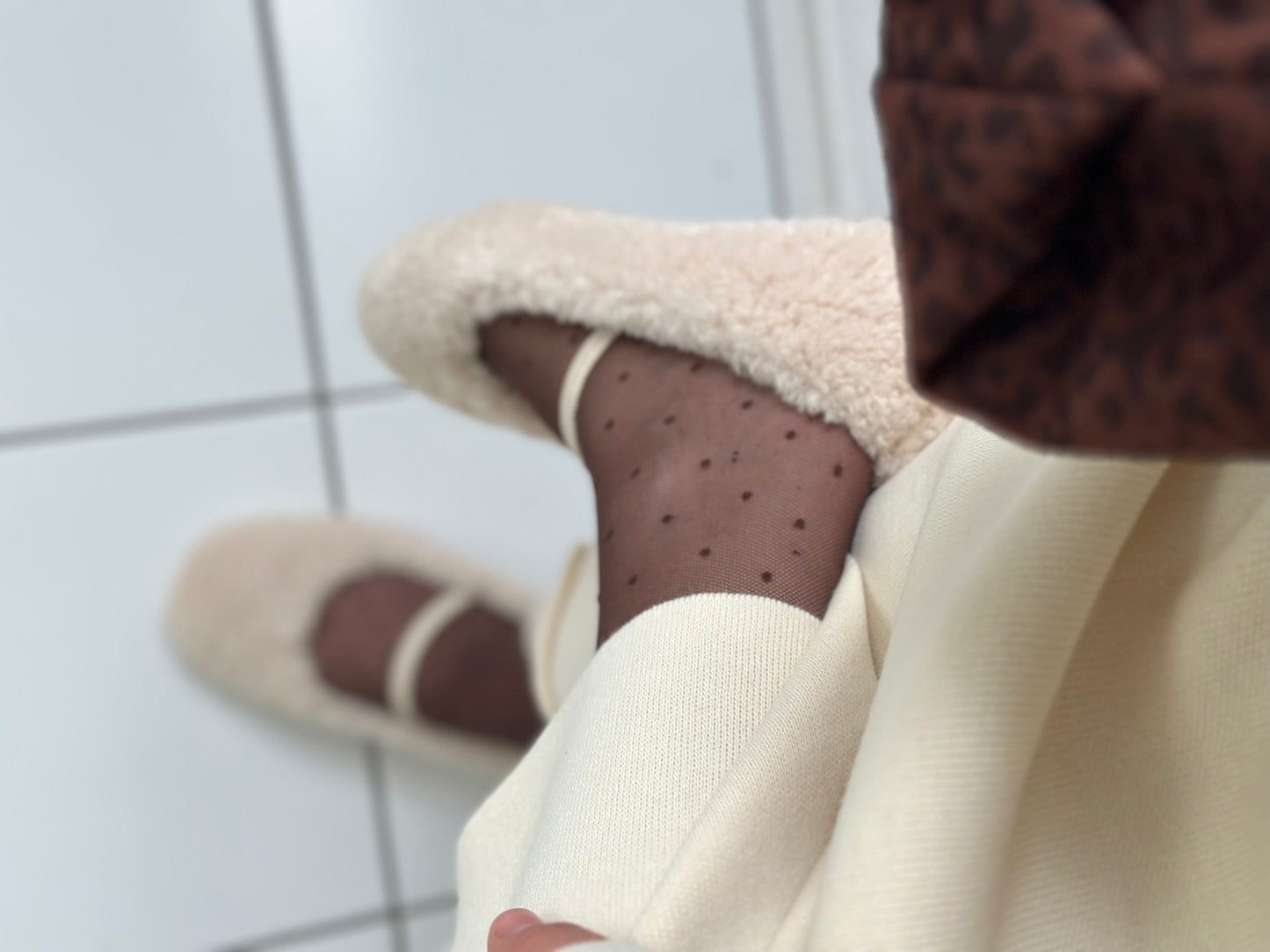 Velora Strick Kleid - Beige
