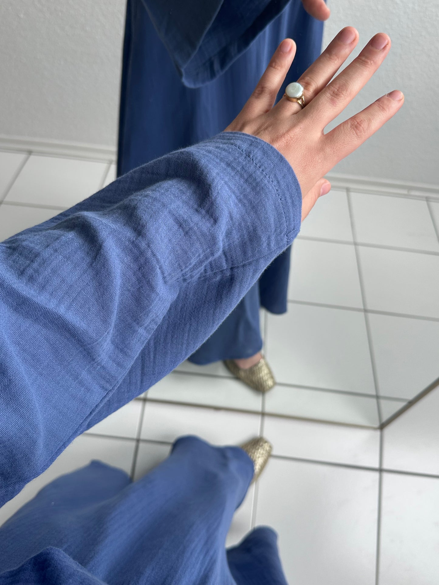 Soft Musselin Zweiteiler - Blau
