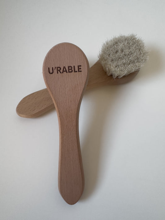 Gesichtsbürste aus 100 % natürlichem Pferdehaar 🐴