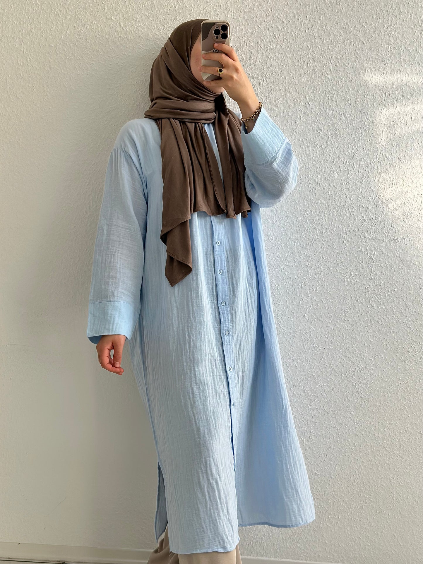 Soft Langes Hemd - Hellblau
