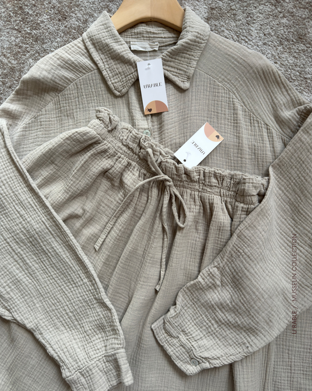 Weite Musselin Hose