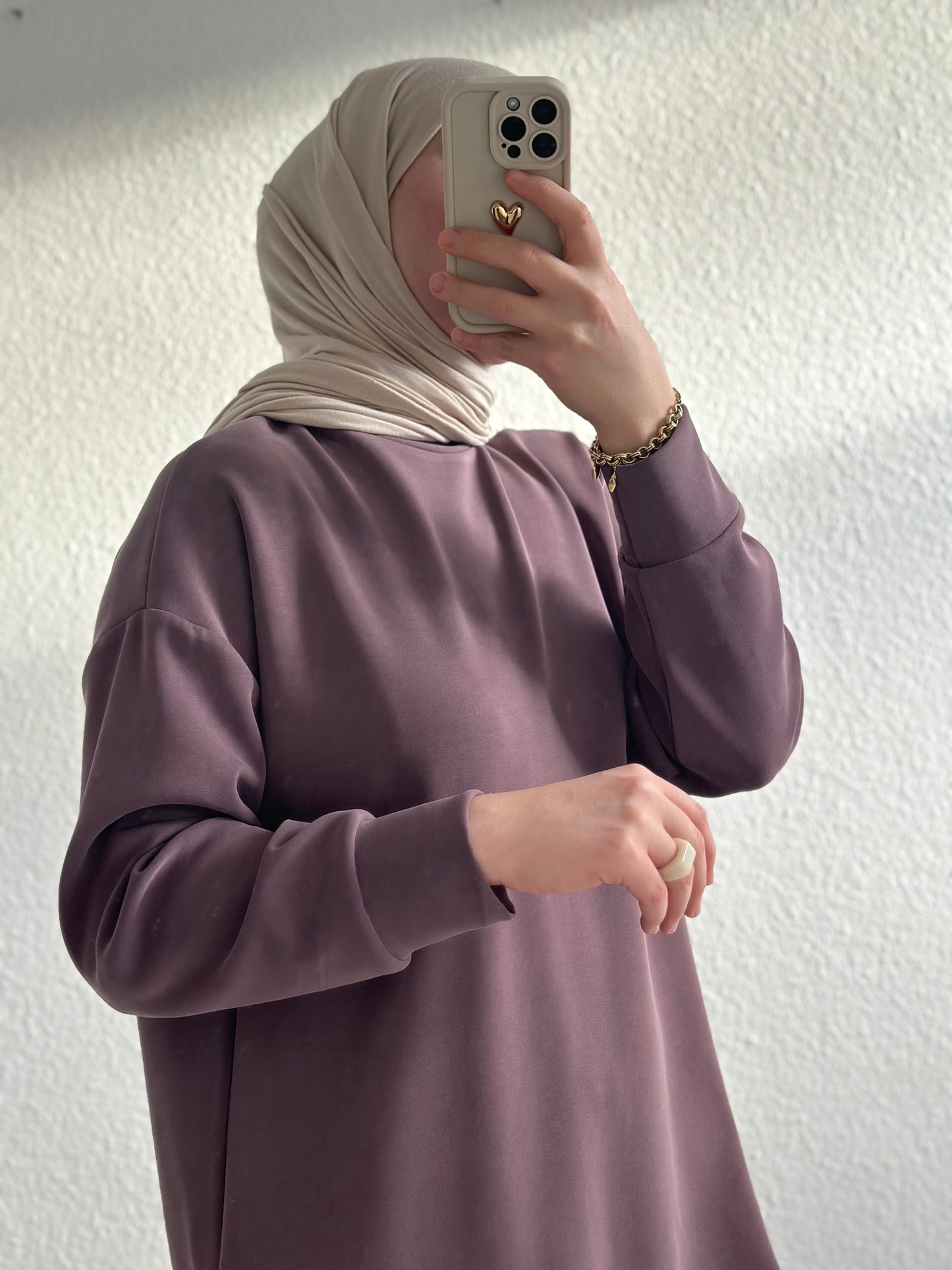 Gestreifter Modal Zweiteiler - Rose