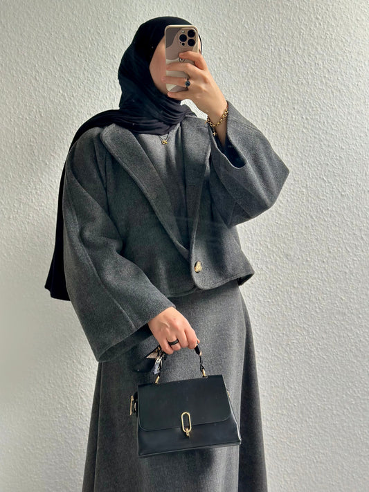 Fledermaus Pullover - Dunkelgrau