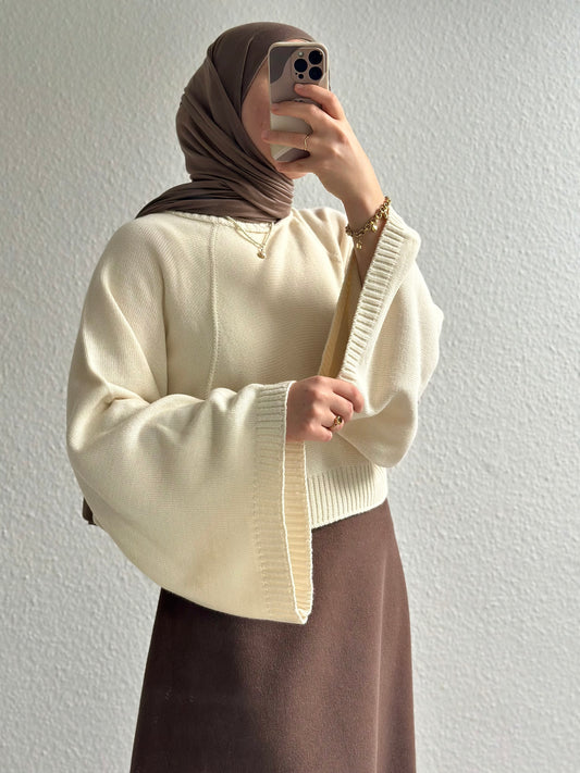 Fledermaus Pullover - Beige
