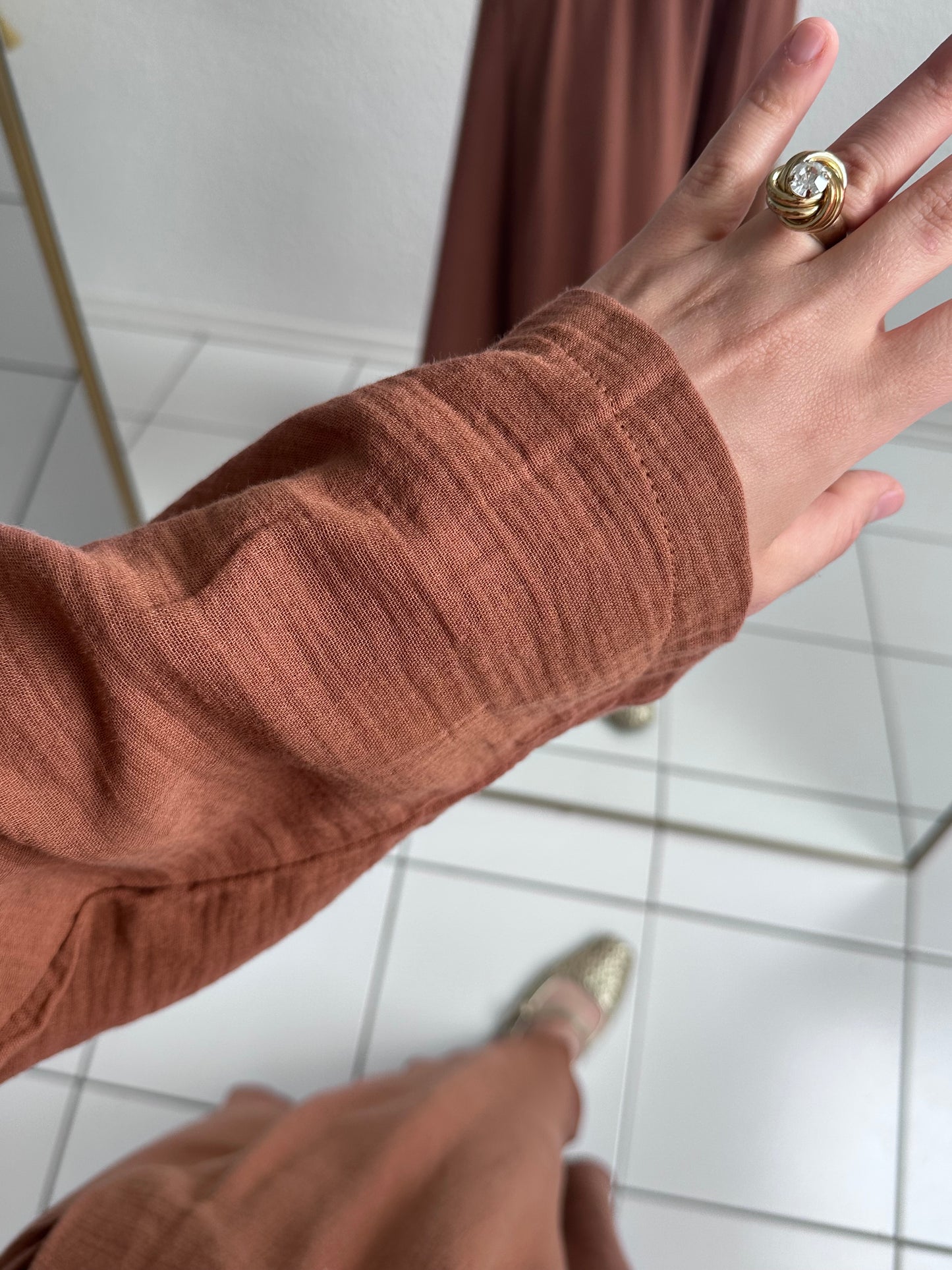 Soft Musselin Zweiteiler - Braun