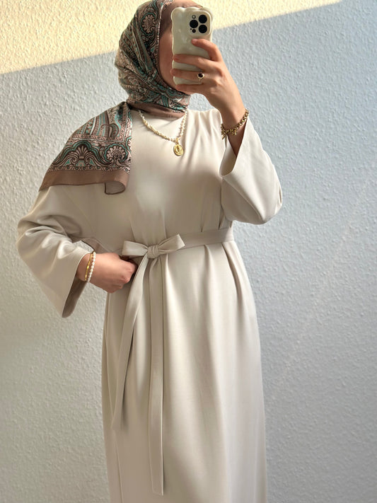Modal Basic Kleid - Hellbeige