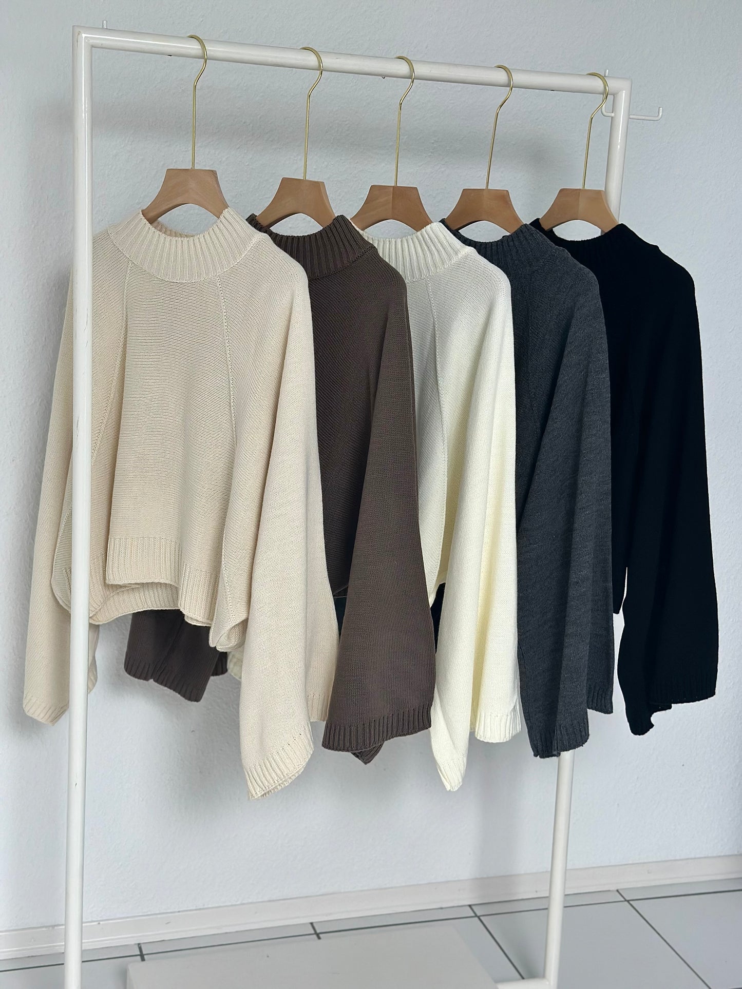 Fledermaus Pullover - Dunkelgrau