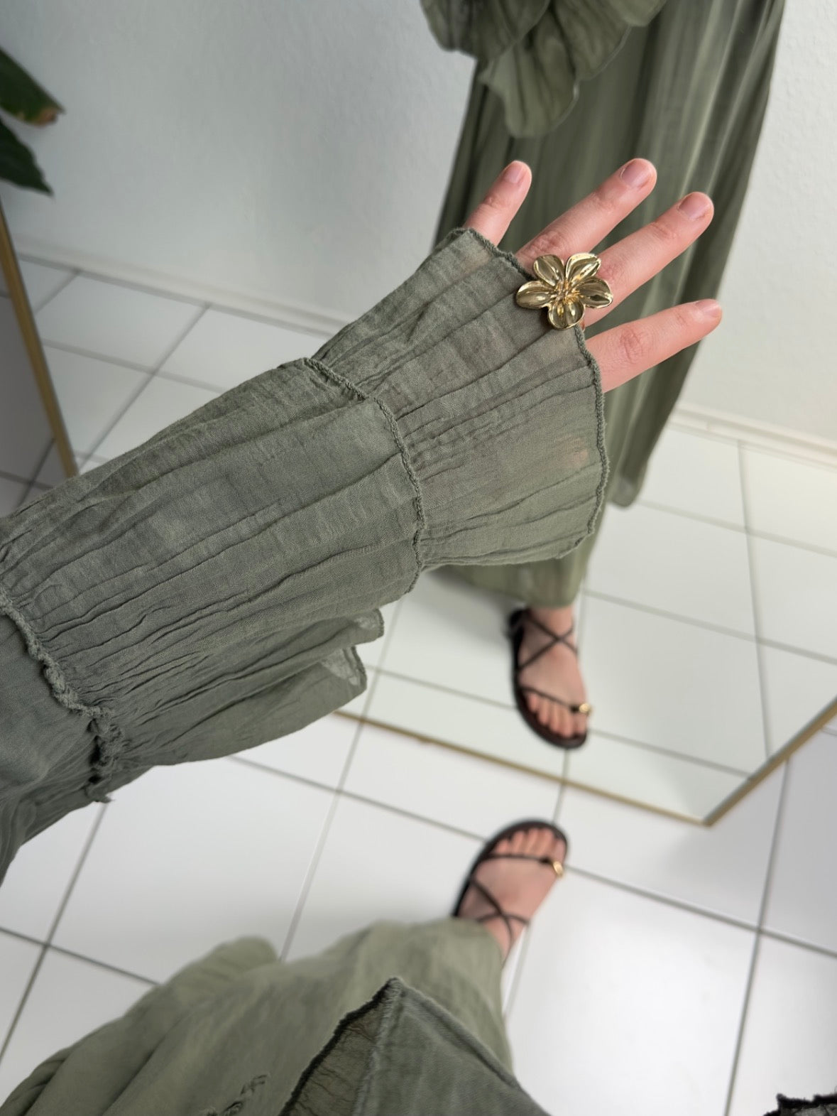 Cotton Rosalie Kleid - Grün