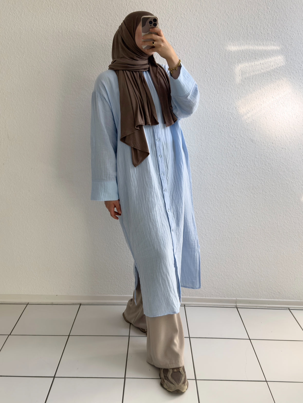 Soft Langes Hemd - Hellblau