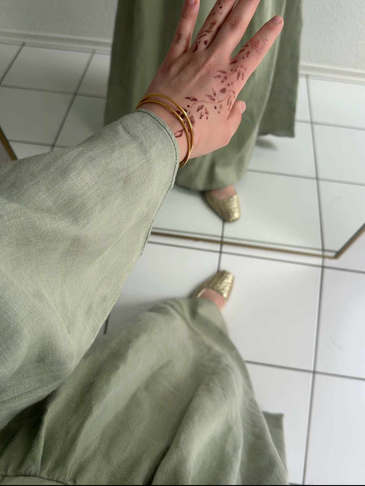 Bohème Kleid - Hellgrün