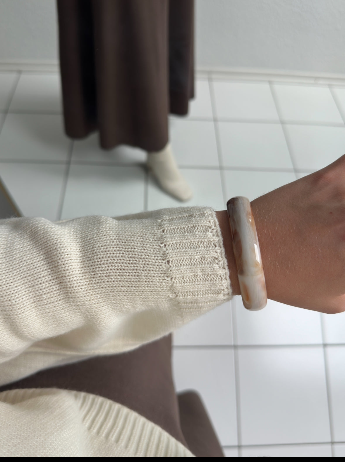 Fledermaus Pullover - Beige
