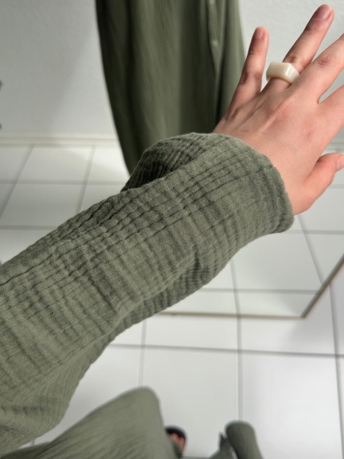 Basic Langes Musselin Hemd - STD(36-42)