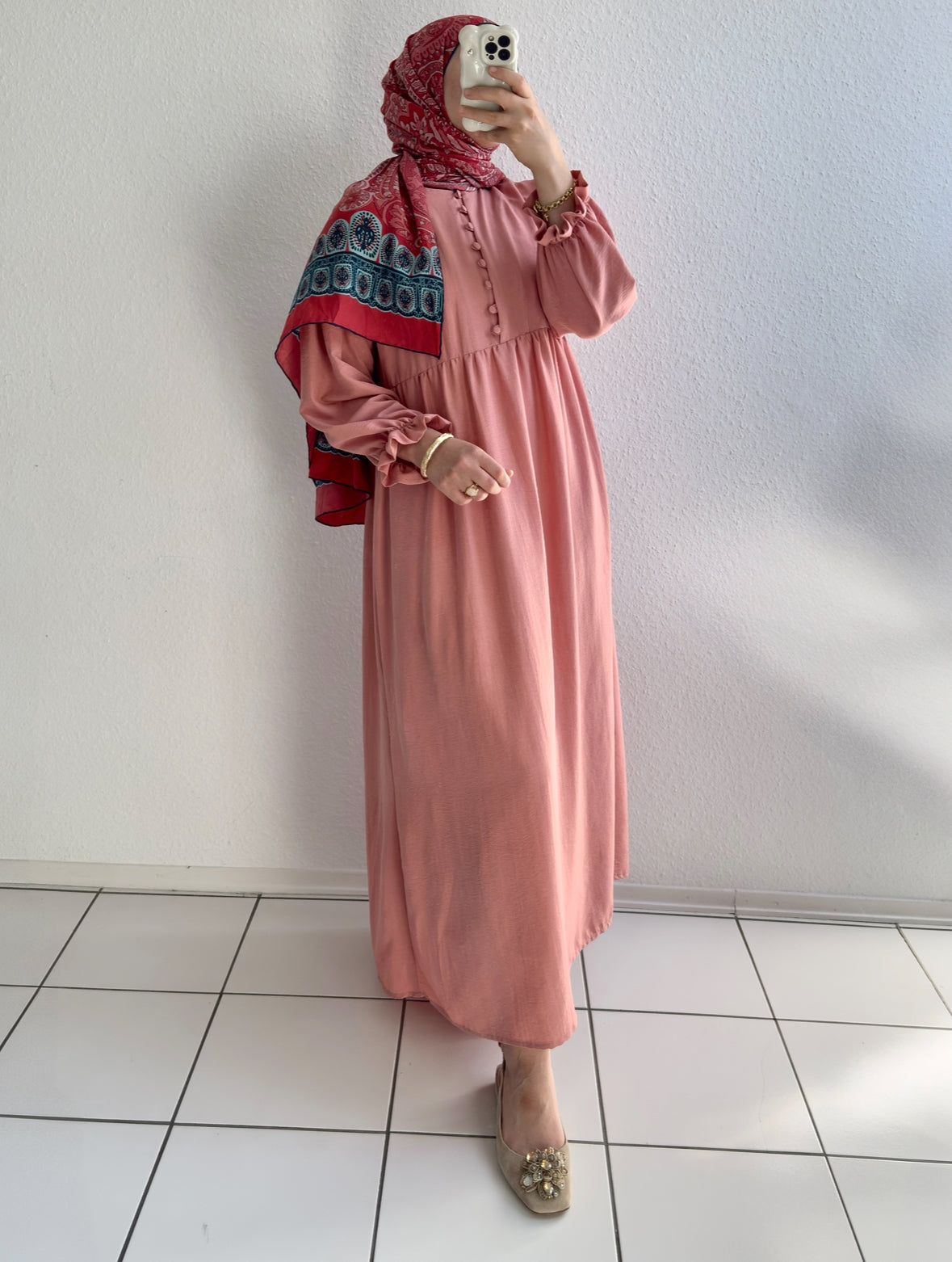 Lovely Pamuklu Elbise-Pembe(Lovely Pamuklu Kleid-Rosa)