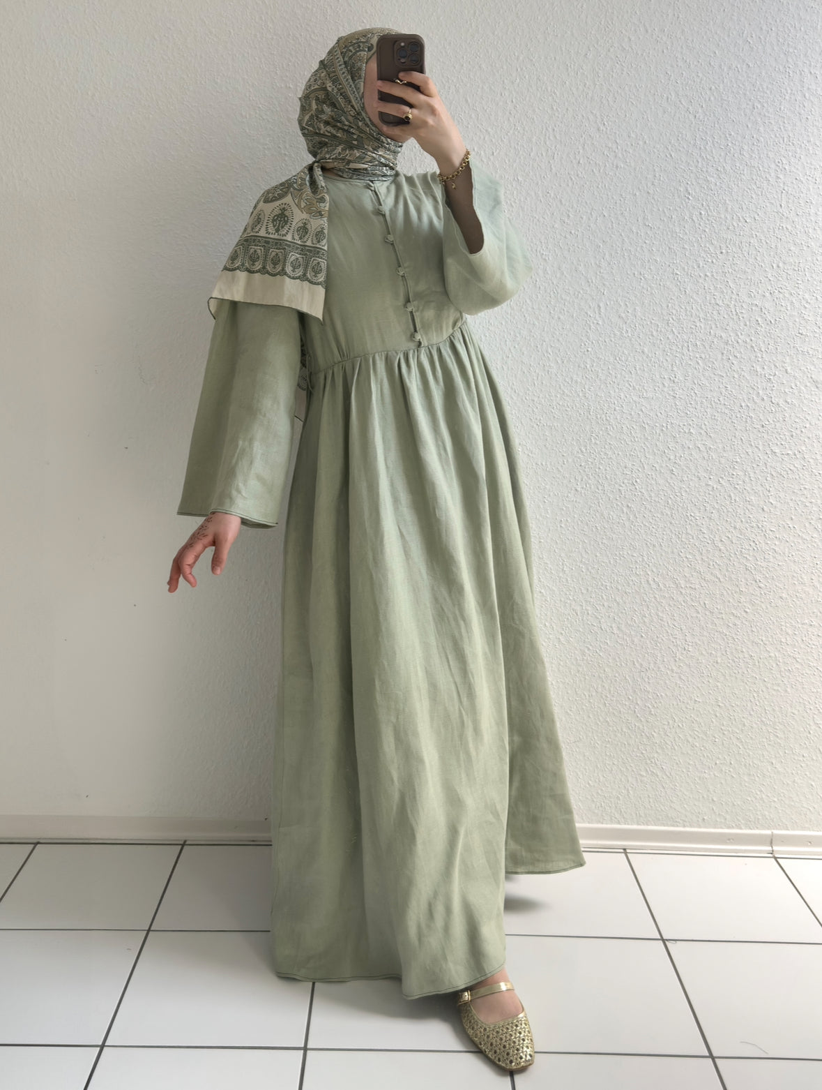 Bohème Kleid - Hellgrün