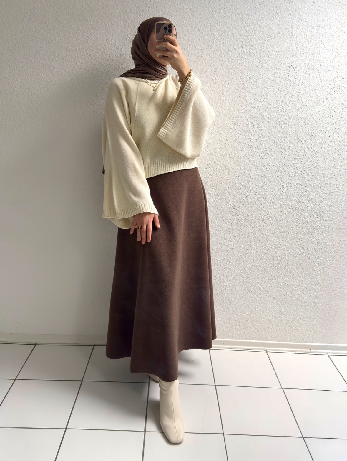 Fledermaus Pullover - Beige