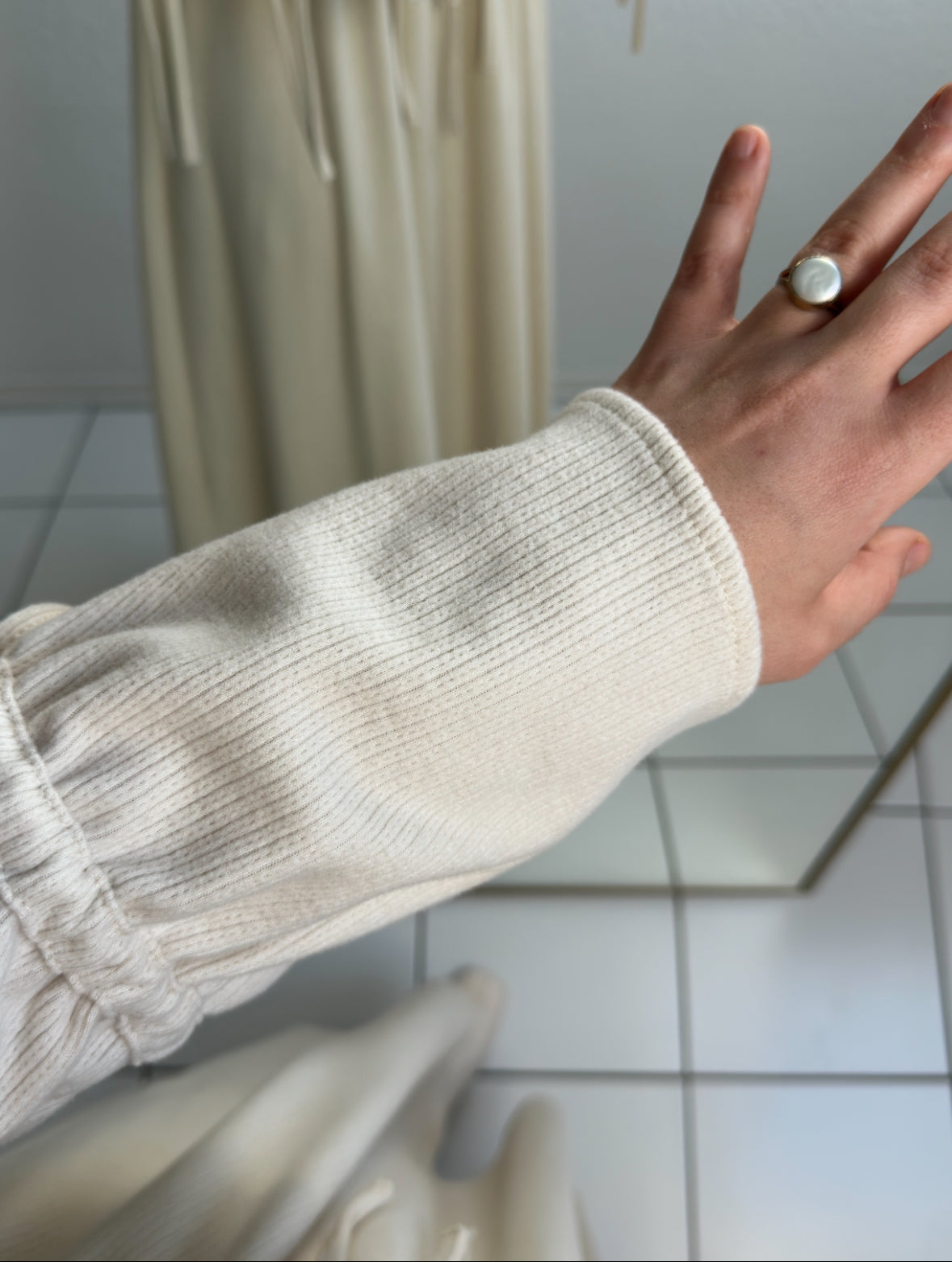 Veloura Kleid - Beige