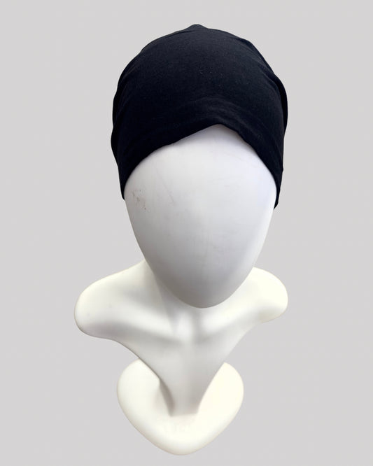 Dikişsiz Pamuklu Bone - Siyah