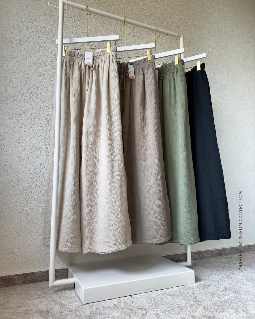 Weite Musselin Hose