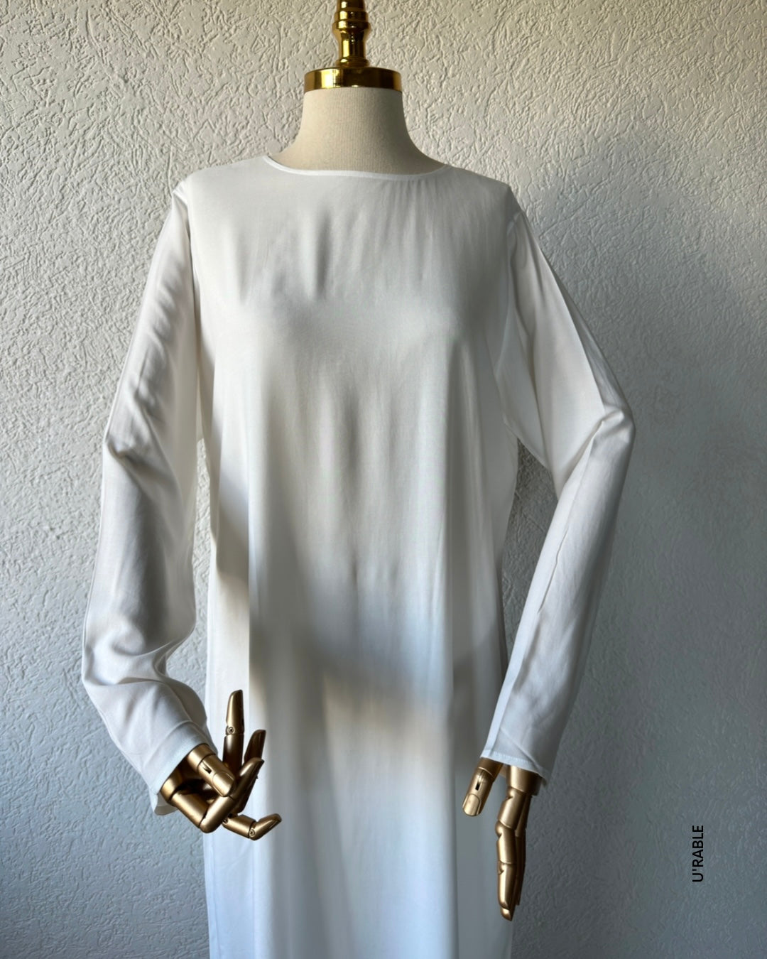 Uzunkollu Pamuklu Elbise Astarı-(Lange Ärmel Baumwolle Kleid Futter)