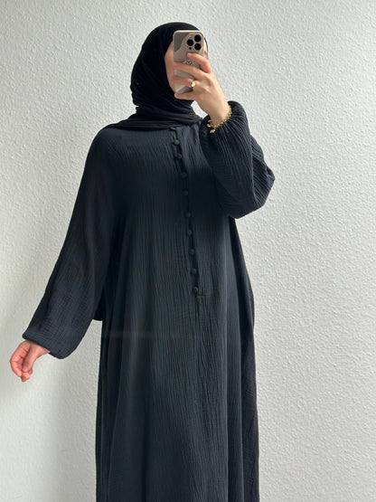 Musselin Sorel Kleid - Schwarz