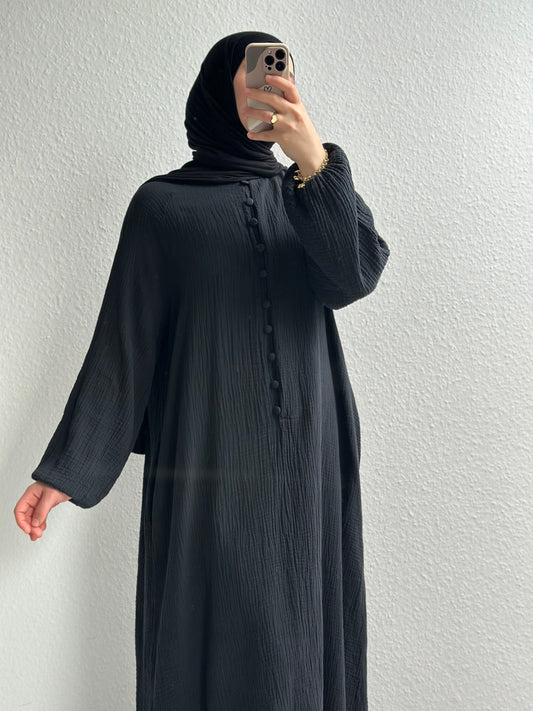 Musselin Sorel Kleid - Schwarz