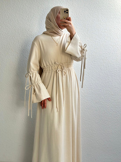 Veloura Kleid - Beige