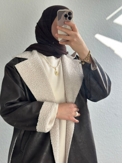 Armor Premium Leder&Teddy Mantel