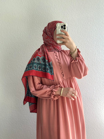 Lovely Pamuklu Elbise-Pembe(Lovely Pamuklu Kleid-Rosa)