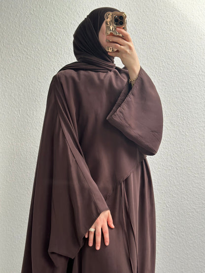 Zaya Cupro Abaya - Braun