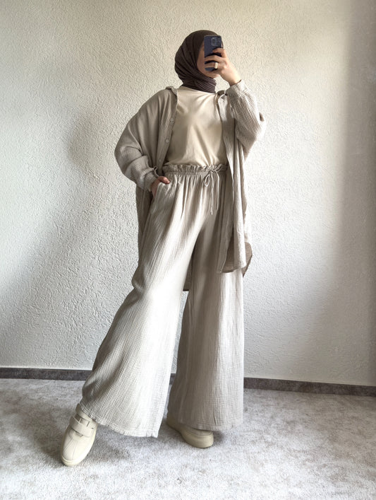 Weite Musselin Hose