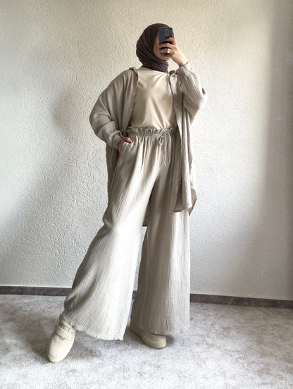 Weite Musselin Hose