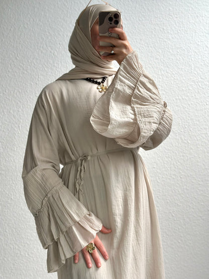 Cotton Rosalie Kleid - Beige