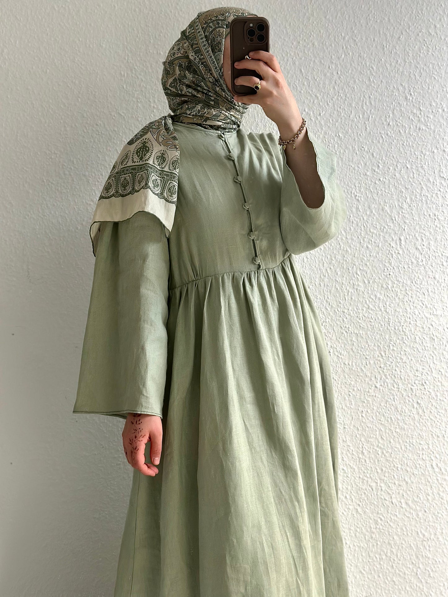 Bohème Kleid - Hellgrün