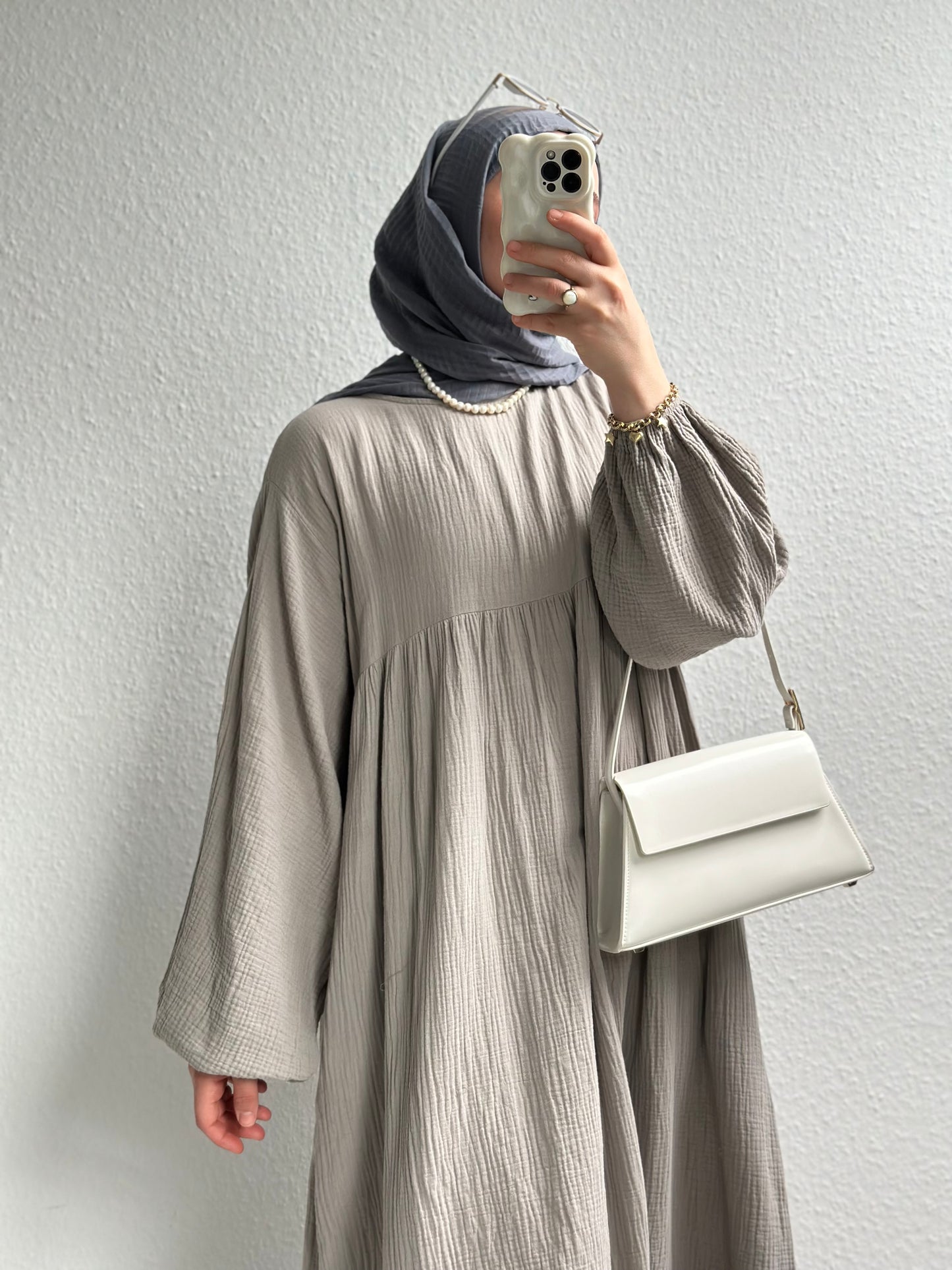 Musselin Belle Abaya - Beige