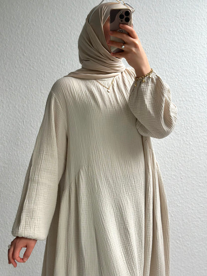 Musselin Alora Abaya - Beige