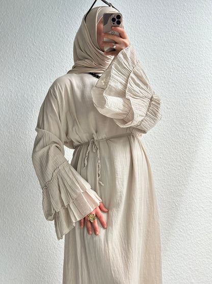 Cotton Rosalie Kleid - Beige
