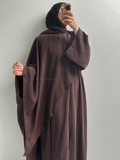 Zaya Cupro Abaya - Braun
