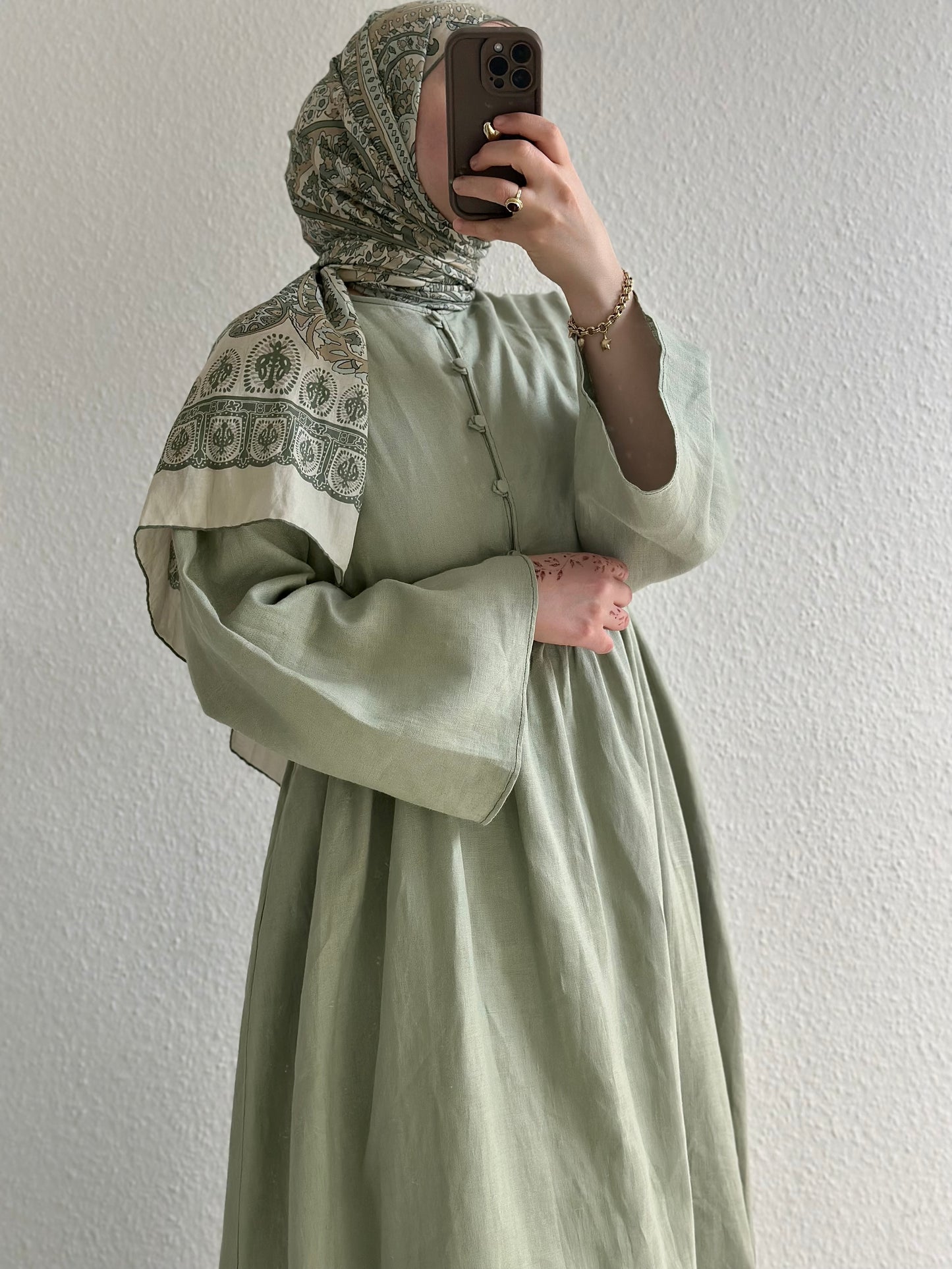 Bohème Kleid - Hellgrün