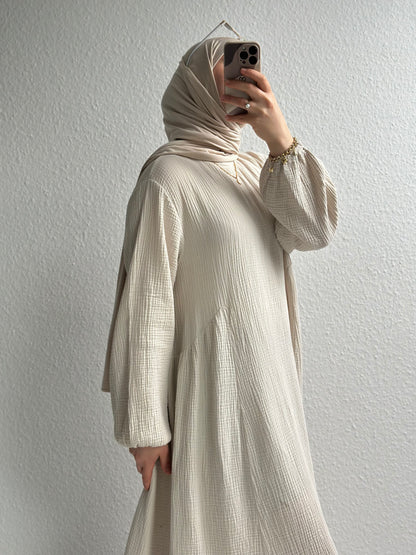Musselin Alora Abaya - Beige