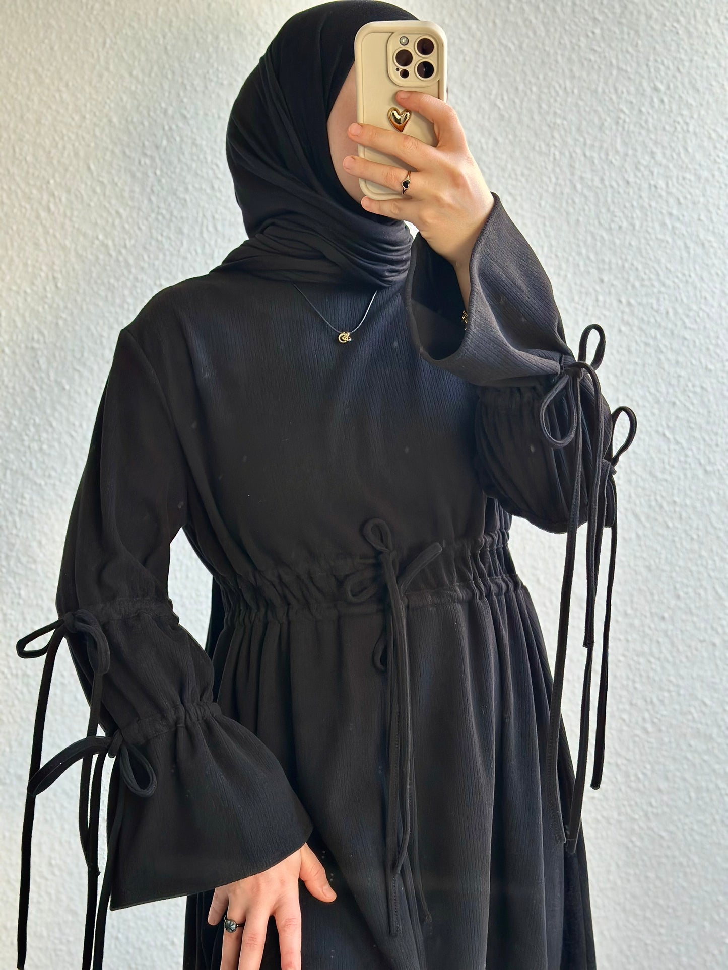 Veloura Kleid - Schwarz