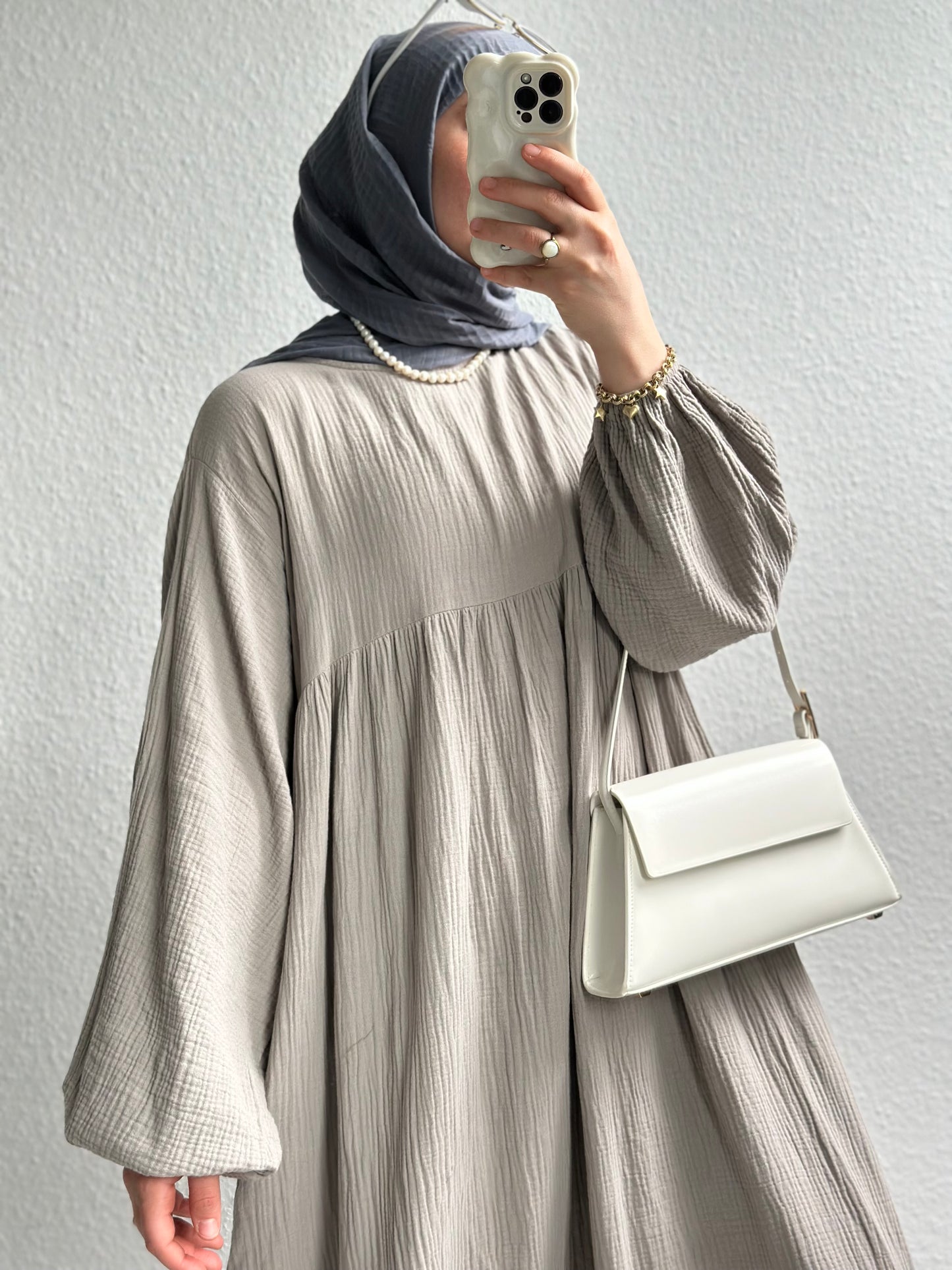 Musselin Belle Abaya - Beige