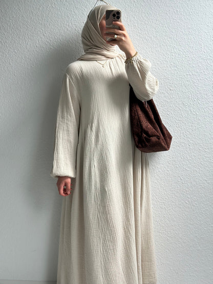 Musselin Alora Abaya - Beige