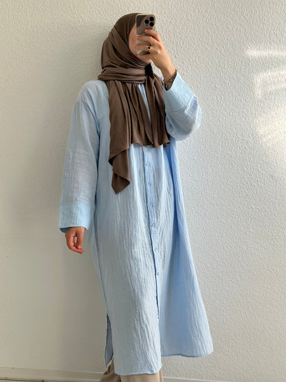 Soft Langes Hemd - Hellblau